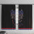 Serbia Window Curtain with Wolf Head Graphic, Howling Wolf, and National Flag Stripes
