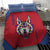 Serbia Bedding Set with Balkan Gray Wolf, Claw Marks, and Flag Sleeve Design