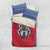 Serbia Bedding Set with Balkan Gray Wolf, Claw Marks, and Flag Sleeve Design