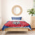 Serbia Bedding Set with Balkan Gray Wolf, Claw Marks, and Flag Sleeve Design