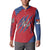 Serbia Button Sweatshirt with Balkan Gray Wolf, Claw Marks, and Flag Sleeve Design