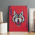 Serbia Canvas Wall Art with Balkan Gray Wolf, Claw Marks, and Flag Sleeve Design