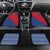 Serbia Car Mats with Balkan Gray Wolf, Claw Marks, and Flag Sleeve Design