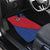 Serbia Car Mats with Balkan Gray Wolf, Claw Marks, and Flag Sleeve Design