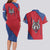 Serbia Couples Matching Long Sleeve Bodycon Dress and Hawaiian Shirt with Balkan Gray Wolf, Claw Marks, and Flag Sleeve Design