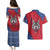 Serbia Couples Matching Puletasi and Hawaiian Shirt with Balkan Gray Wolf, Claw Marks, and Flag Sleeve Design
