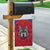 Serbia Garden Flag with Balkan Gray Wolf, Claw Marks, and Flag Sleeve Design