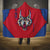 Serbia Hooded Blanket with Balkan Gray Wolf, Claw Marks, and Flag Sleeve Design