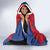 Serbia Hooded Blanket with Balkan Gray Wolf, Claw Marks, and Flag Sleeve Design
