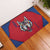 Serbia Rubber Doormat with Balkan Gray Wolf, Claw Marks, and Flag Sleeve Design