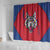 Serbia Shower Curtain with Balkan Gray Wolf, Claw Marks, and Flag Sleeve Design