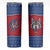 Serbia Skinny Tumbler with Balkan Gray Wolf, Claw Marks, and Flag Sleeve Design
