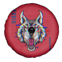Serbia Spare Tire Cover with Balkan Gray Wolf, Claw Marks, and Flag Sleeve Design
