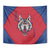 Serbia Tapestry with Balkan Gray Wolf, Claw Marks, and Flag Sleeve Design