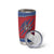 Serbia Tumbler Cup with Balkan Gray Wolf, Claw Marks, and Flag Sleeve Design