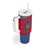 Serbia Tumbler With Handle with Balkan Gray Wolf, Claw Marks, and Flag Sleeve Design