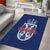 Serbia Flag Area Rug with Double-Headed Eagle and National Coat of Arms Design