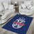 Serbia Flag Area Rug with Double-Headed Eagle and National Coat of Arms Design