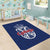 Serbia Flag Area Rug with Double-Headed Eagle and National Coat of Arms Design