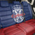 Serbia Flag Back Car Seat Cover with Double-Headed Eagle and National Coat of Arms Design
