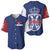 Serbia Flag Baseball Jersey with Double-Headed Eagle and National Coat of Arms Design
