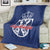 Serbia Flag Blanket with Double-Headed Eagle and National Coat of Arms Design