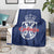 Serbia Flag Blanket with Double-Headed Eagle and National Coat of Arms Design