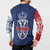 Serbia Flag Button Sweatshirt with Double-Headed Eagle and National Coat of Arms Design