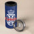 Serbia Flag 4 in 1 Can Cooler Tumbler with Double-Headed Eagle and National Coat of Arms Design