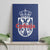 Serbia Flag Canvas Wall Art with Double-Headed Eagle and National Coat of Arms Design
