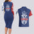 Serbia Flag Couples Matching Long Sleeve Bodycon Dress and Hawaiian Shirt with Double-Headed Eagle and National Coat of Arms Design