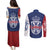Serbia Flag Couples Matching Puletasi and Long Sleeve Button Shirt with Double-Headed Eagle and National Coat of Arms Design