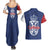 Serbia Flag Couples Matching Summer Maxi Dress and Hawaiian Shirt with Double-Headed Eagle and National Coat of Arms Design