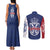 Serbia Flag Couples Matching Tank Maxi Dress and Long Sleeve Button Shirt with Double-Headed Eagle and National Coat of Arms Design