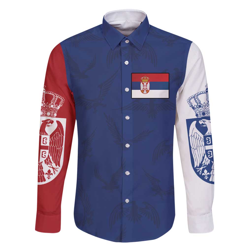 Serbia Flag Family Matching Puletasi and Hawaiian Shirt with Double-Headed Eagle and National Coat of Arms Design