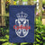 Serbia Flag Garden Flag with Double-Headed Eagle and National Coat of Arms Design