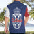 Serbia Flag Hawaiian Shirt with Double-Headed Eagle and National Coat of Arms Design