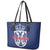 Serbia Flag Leather Tote Bag with Double-Headed Eagle and National Coat of Arms Design