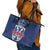 Serbia Flag Leather Tote Bag with Double-Headed Eagle and National Coat of Arms Design