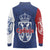 Serbia Flag Long Sleeve Polo Shirt with Double-Headed Eagle and National Coat of Arms Design