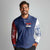 Serbia Flag Long Sleeve Polo Shirt with Double-Headed Eagle and National Coat of Arms Design