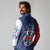 Serbia Flag Long Sleeve Polo Shirt with Double-Headed Eagle and National Coat of Arms Design
