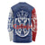Serbia Flag Long Sleeve Shirt with Double-Headed Eagle and National Coat of Arms Design