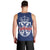Serbia Flag Men Tank Top with Double-Headed Eagle and National Coat of Arms Design
