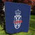 Serbia Flag Quilt with Double-Headed Eagle and National Coat of Arms Design