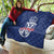 Serbia Flag Quilt with Double-Headed Eagle and National Coat of Arms Design