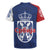 Serbia Flag Rugby Jersey with Double-Headed Eagle and National Coat of Arms Design