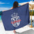 Serbia Flag Sarong with Double-Headed Eagle and National Coat of Arms Design