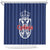 Serbia Flag Shower Curtain with Double-Headed Eagle and National Coat of Arms Design