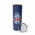 Serbia Flag Skinny Tumbler with Double-Headed Eagle and National Coat of Arms Design
